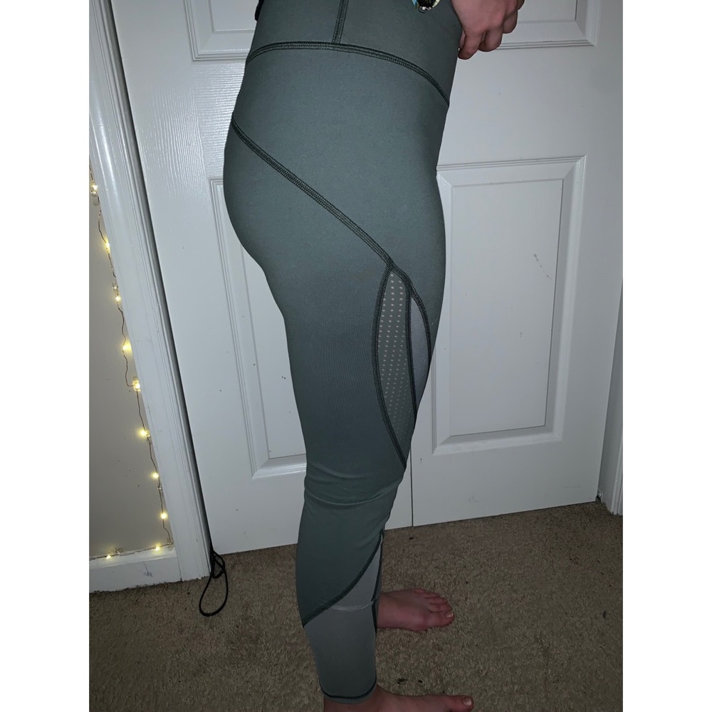 Olive Green Mesh Aerie Move Leggings